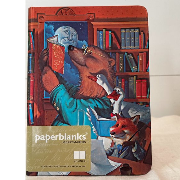 Journal Paperblanks Merrymakers Unlined Acid-Free Sustainable Forest Paper - Picture 6 of 9